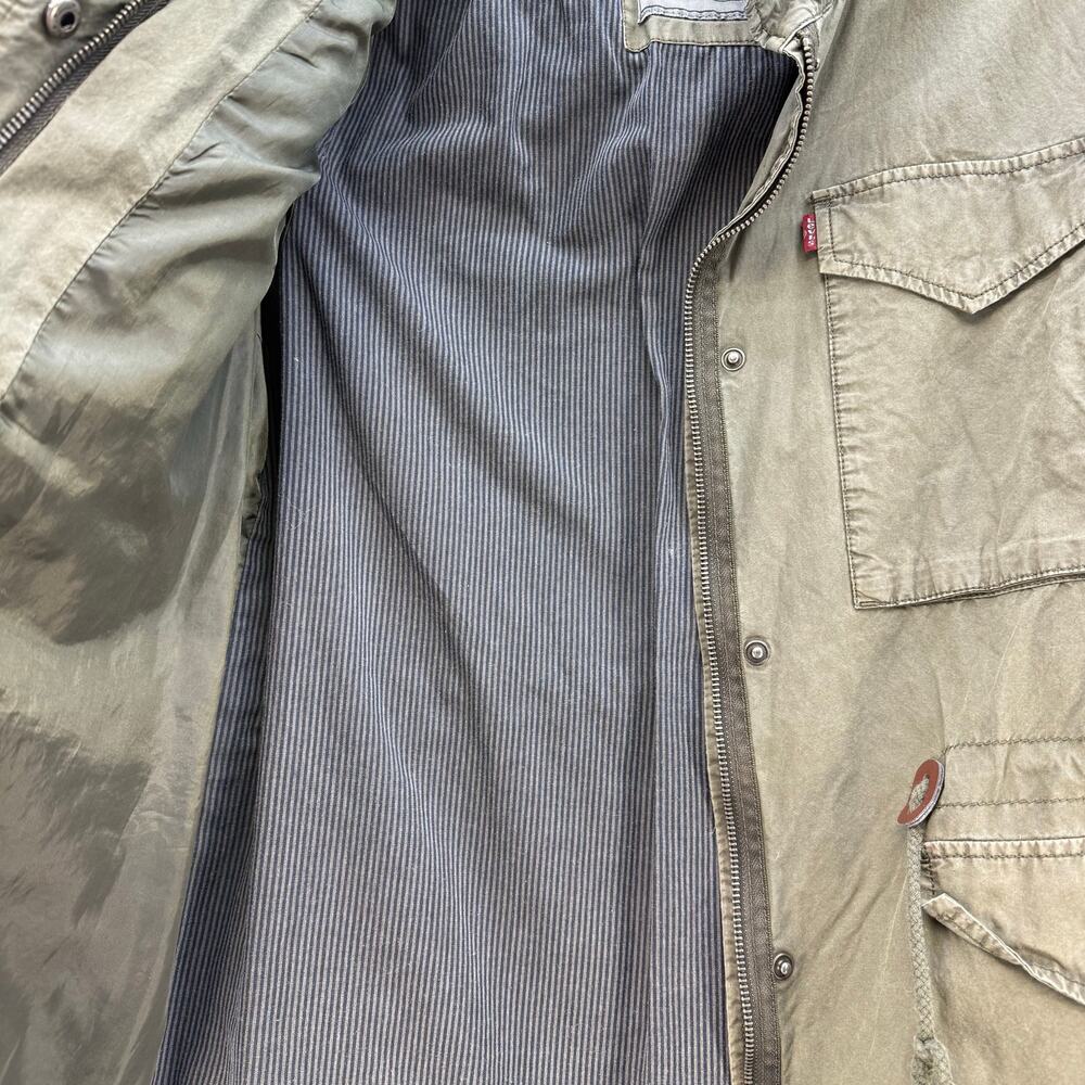 Levi Strauss & Co Jacket Women's M Olive Green Lightweight Stand Collar Military - Picture 6 of 12